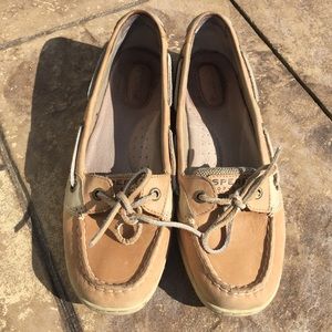 Tan Sperry shoes